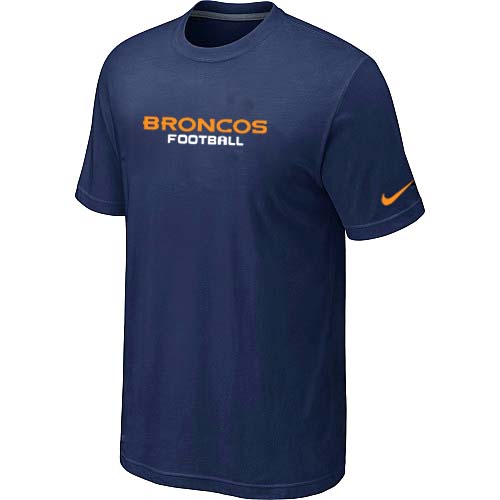 Nike Denver Broncos Sideline Legend Authentic Font Dri-FIT NFL T-Shirt - Navy Blue